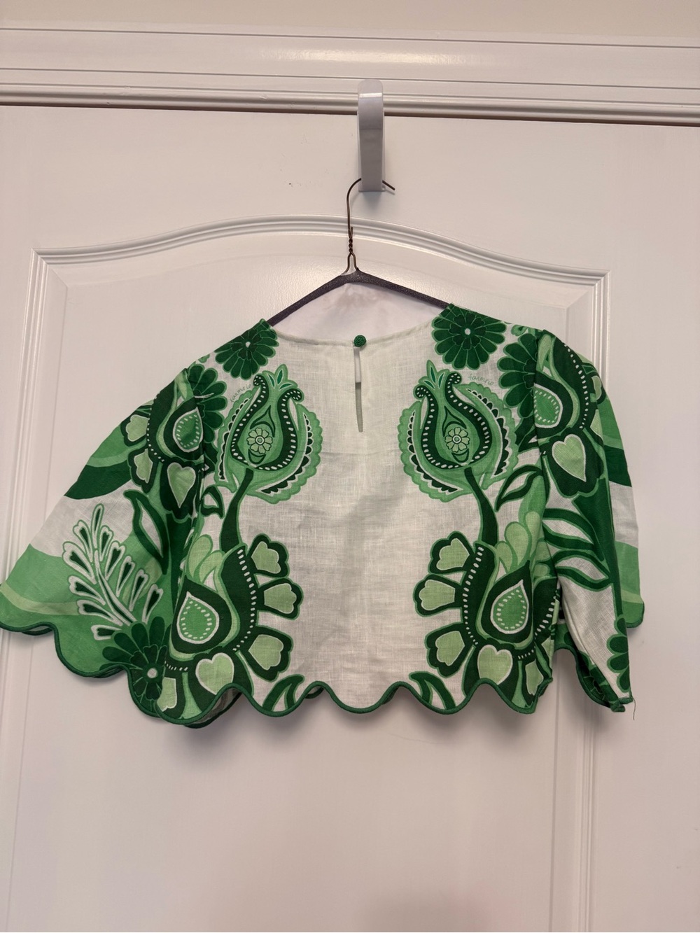 NWT Farm Rio Color Festival Green Blouse Size XS - Picture 7 of 8
